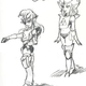 Original sci-fi style concept art from A Link To The Past, as shown in the book Hyrule Historia.